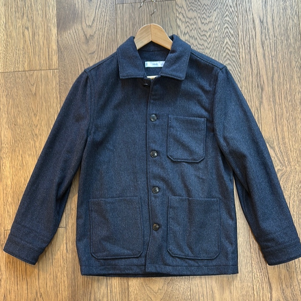 Mango Blue  Shirt Jacket Size Small Slim Fit Great Condition